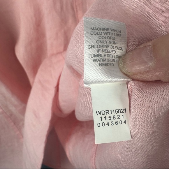 J. Jill Pink/Peach Love Linen Sleeveless Shift Dress Size Medium - Picture 4 of 5